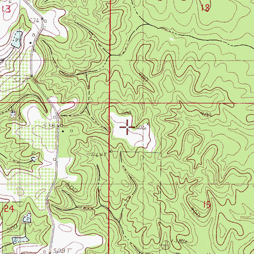 Topographic Map of Shady Grove School (historical), MS