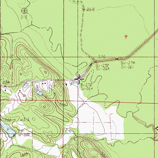 Topographic Map of Slay Bridge, MS