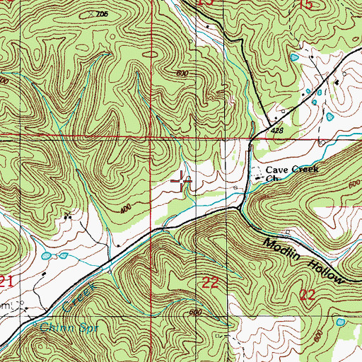 Topographic Map of Township of Ashley, AR