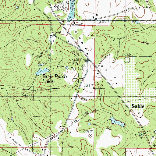 Topographic Map of Walkers Mill (historical), MS