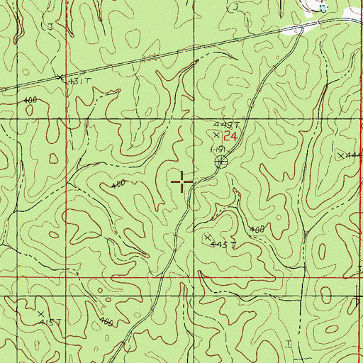 Topographic Map of Wier School (historical), MS