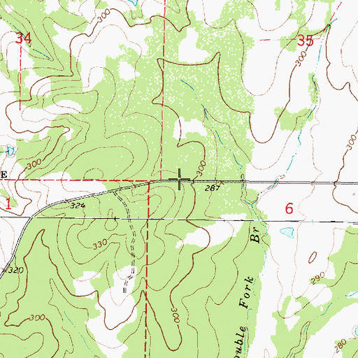 Topographic Map of Winston Gate (historical), MS