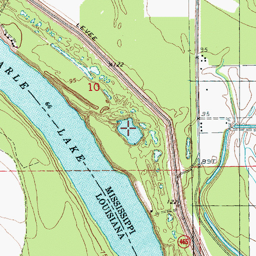 Topographic Map of Albemarle Crevasse, MS