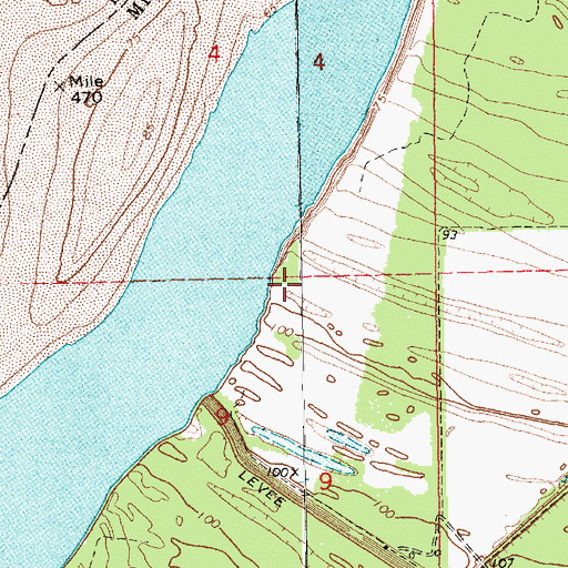 Topographic Map of Arcadia (historical), MS