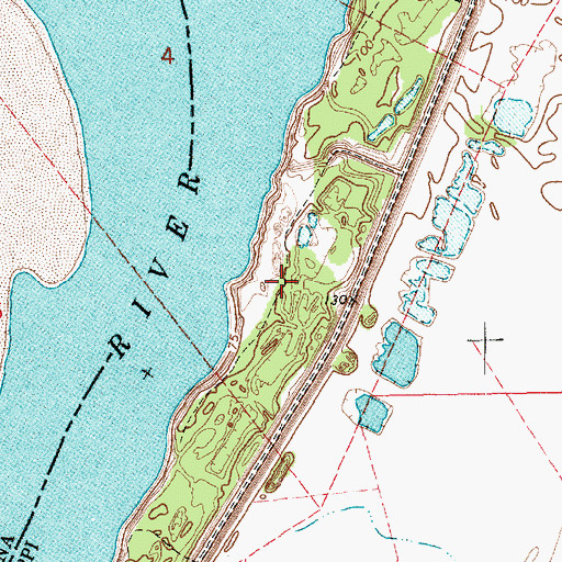 Topographic Map of Cammacks Landing, MS