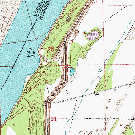 Topographic Map of Christina Plantation (historical), MS