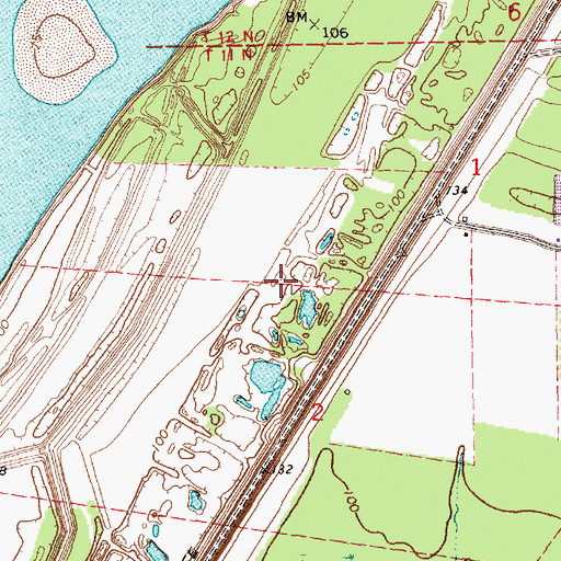 Topographic Map of Duncannon Plantation (historical), MS