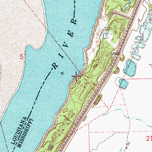 Topographic Map of Fitler Revetment, MS