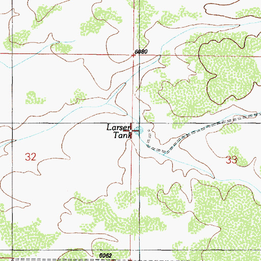 Topographic Map of Larsen Tank, AZ