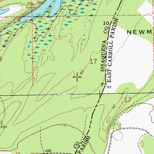 Topographic Map of Ingomar (historical), MS