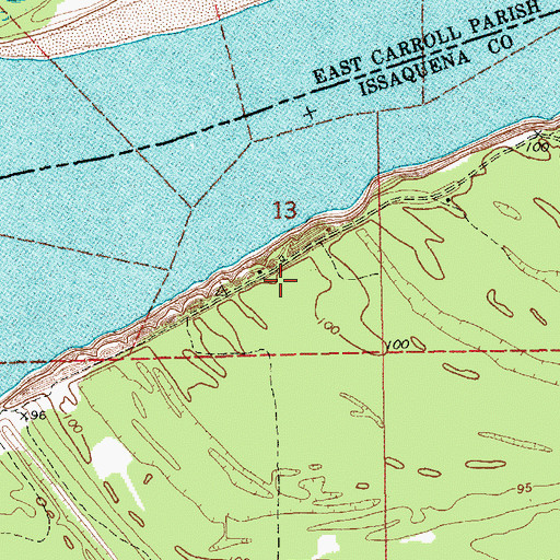 Topographic Map of Nelson Plantation (historical), MS