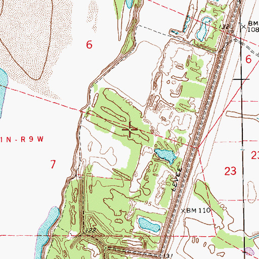 Topographic Map of Parks Place (historical), MS