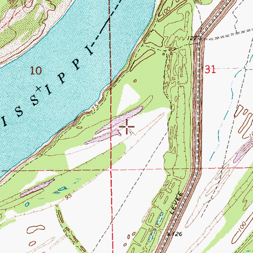 Topographic Map of Parks Plantation (historical), MS