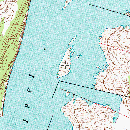 Topographic Map of Reserve Bar, MS