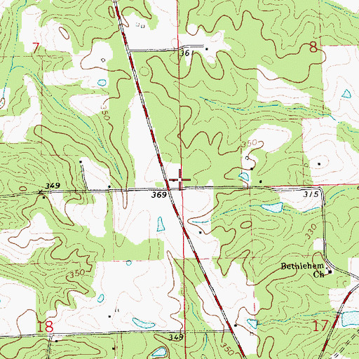Topographic Map of Centerville Consolidated School (historical), MS