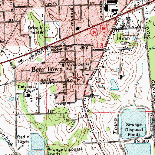 Topographic Map of The Church of Jesus Christ of Latter Day Saints, MS