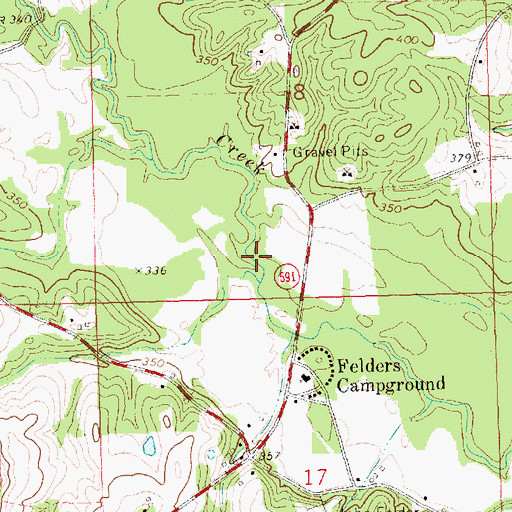 Topographic Map of Felders Mill (historical), MS