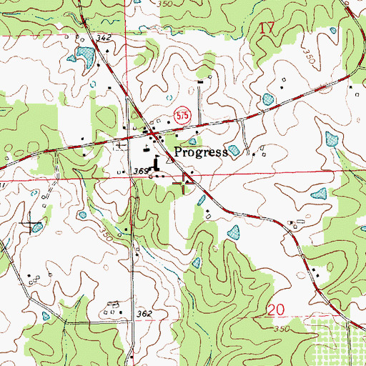 Topographic Map of Good Hope School (historical), MS