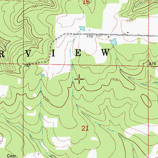 Topographic Map of Township of Fairview, AR