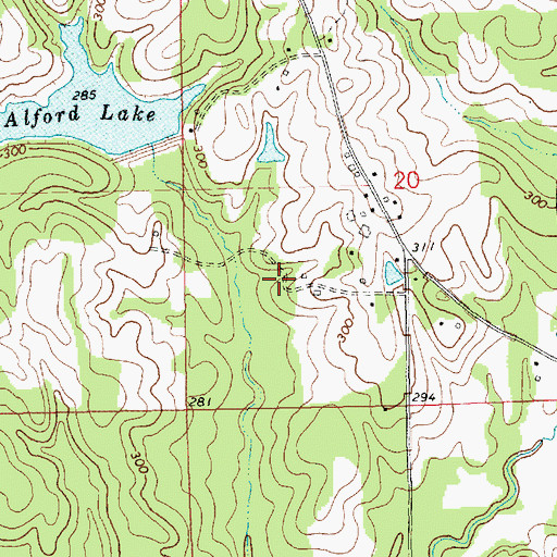 Topographic Map of Gray Coat School (historical), MS