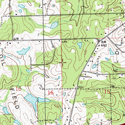Topographic Map of Izel School (historical), MS