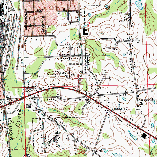 Topographic Map of Kingdom Hall of Jehovahs Witnesses, MS