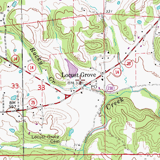 Topographic Map of Township of Greenbrier, AR