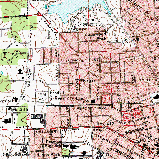 Topographic Map of North McComb Baptist Church, MS
