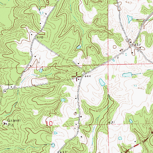 Topographic Map of Spring Leaf Church (historical), MS