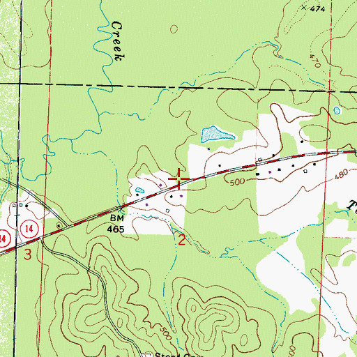 Topographic Map of Rome, MS