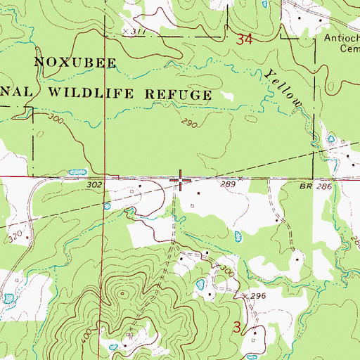 Topographic Map of Singleton (historical), MS