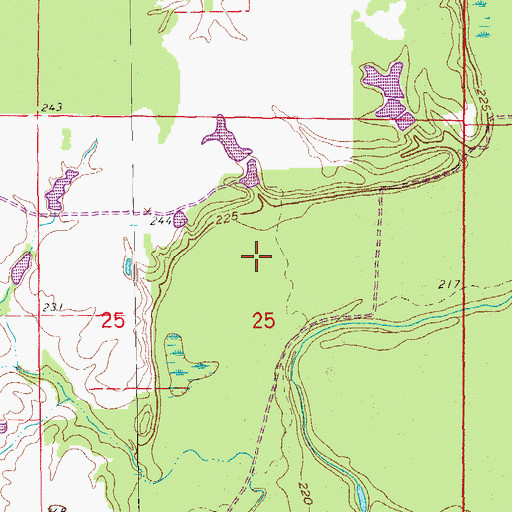 Topographic Map of Township of Logan (historical), AR