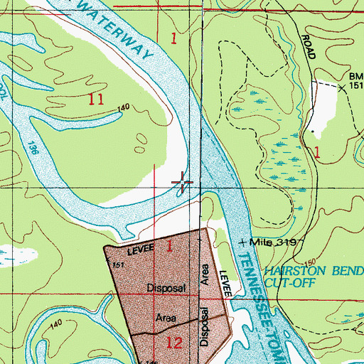 Topographic Map of Bar Number 3, MS