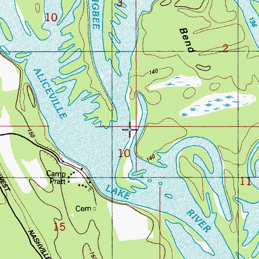 Topographic Map of Bar Number 9, MS