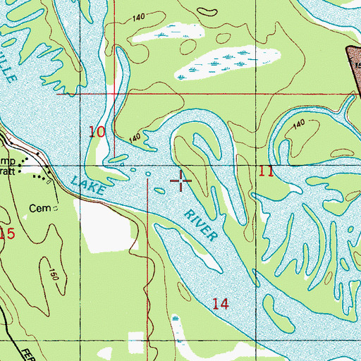Topographic Map of Bar Number 11, MS