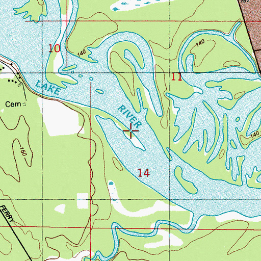 Topographic Map of Bar Number 12, MS