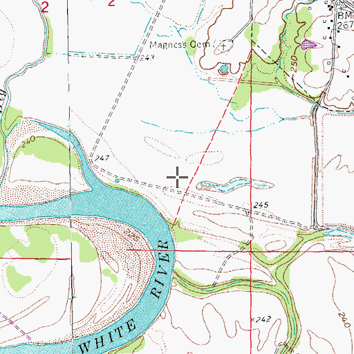 Topographic Map of Township of Magness, AR
