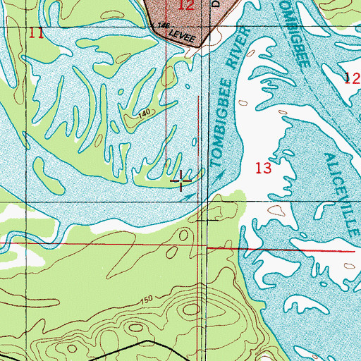 Topographic Map of Bar Number 15, MS