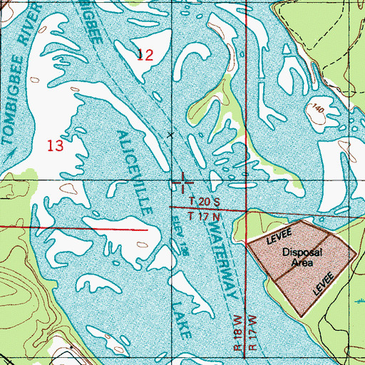 Topographic Map of Bar Number 17, MS