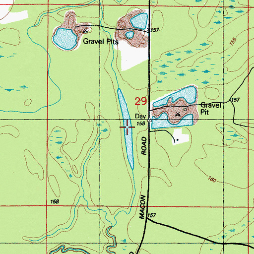 Topographic Map of Biler Lake, MS