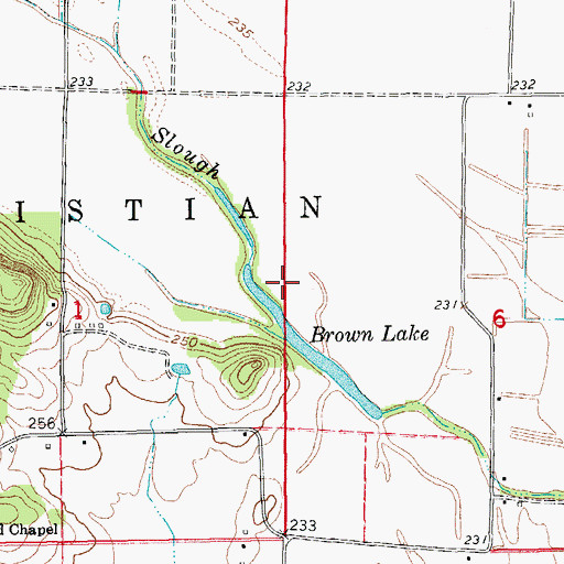 Topographic Map of Township of Oil Trough, AR