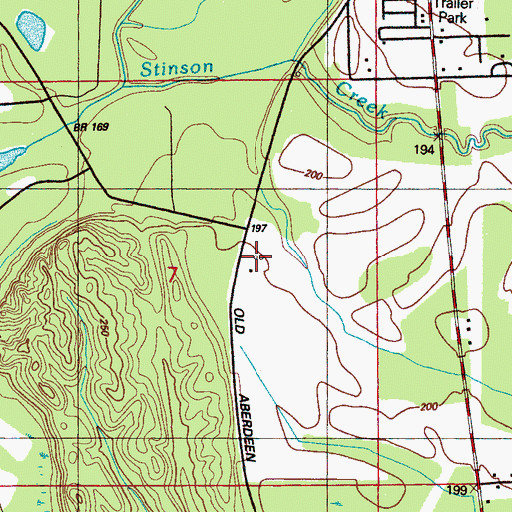 Topographic Map of Cedar Ridge School (historical), MS