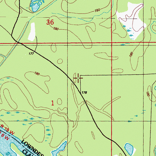 Topographic Map of Christian Church (historical), MS
