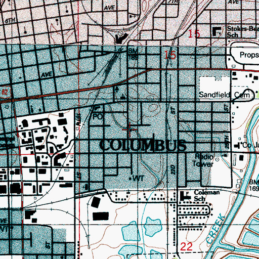 Topographic Map of Church of God of Prophecy, MS