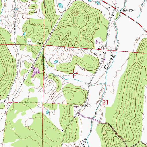 Topographic Map of Township of Rosie, AR
