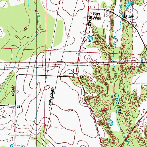 Topographic Map of Dowdle School (historical), MS