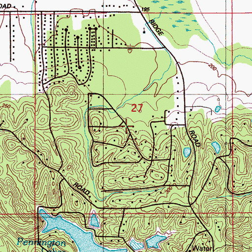 Topographic Map of Eskridge, MS