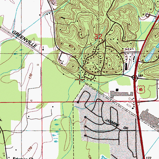 Topographic Map of Flynn (historical), MS