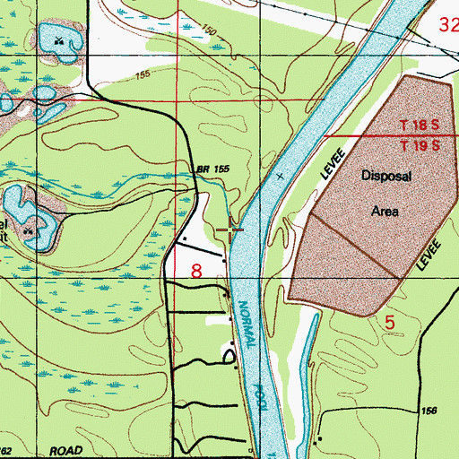 Topographic Map of Four Mile Creek, MS