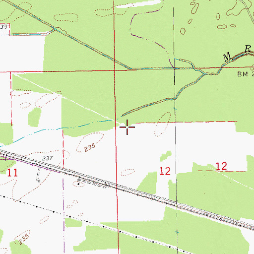 Topographic Map of Township of Vaughn (historical), AR